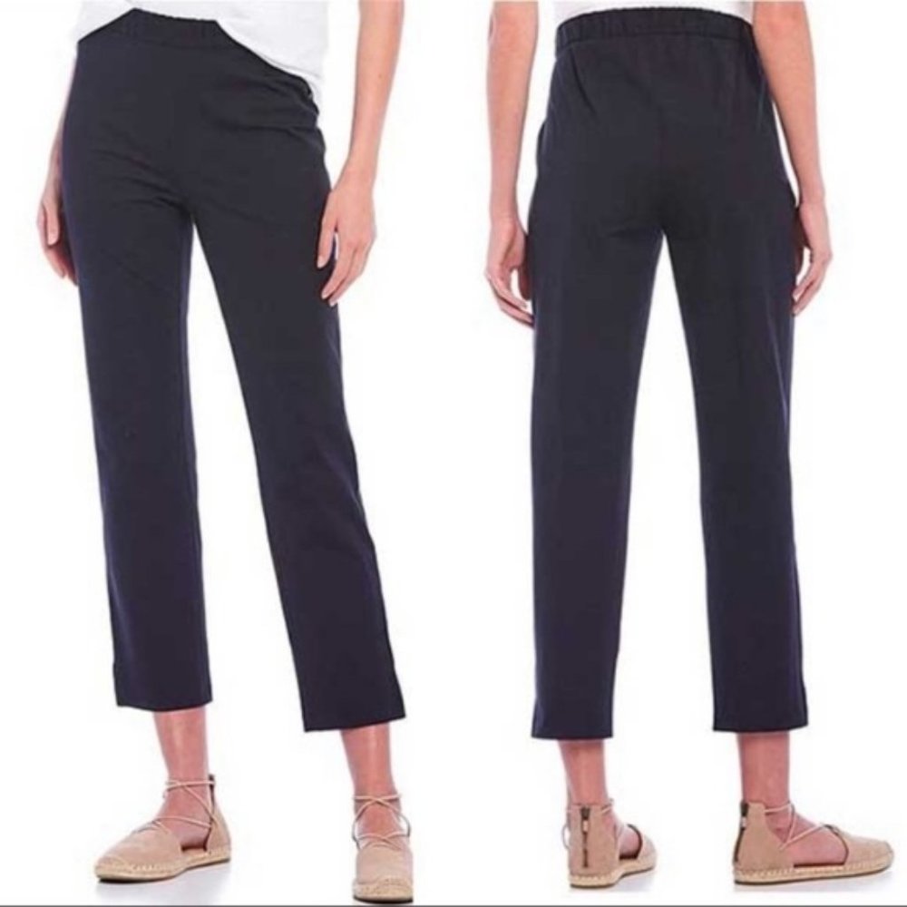 Eileen Fisher Cotton Stretch Twill Ankle Pant NWT